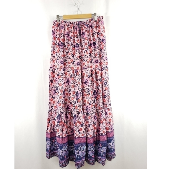 NEW Floral Boho Maxi Skirt - Picture 5 of 8
